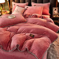 Axyaa Deluxe Milk Fleece Queen Size Bedding Set for Cozy Winter Nights