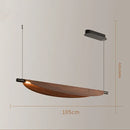 Axyaa Retro Iron Pendant Lamp with Leaf Wood Grain Design