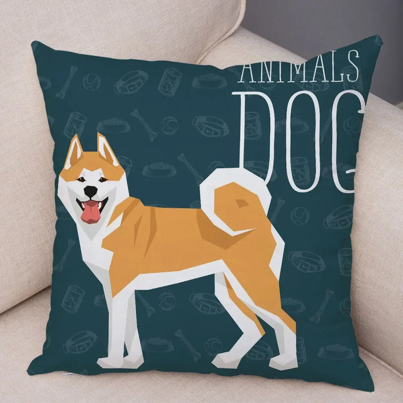 Axyaa Cartoon Dog Pet Animal Pillowcase