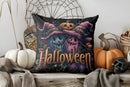 Axyaa Ghosts & Pumpkins Pattern Pillow Cover for Sofa, Bedroom & Car