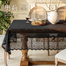 Axyaa Lace Tablecloth - White Retro French Cover for Tables