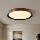 Axyaa Wood Grain Walnut LED Ceiling Light for Indoor Spaces - Modern Decorative Lamp