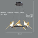 Axyaa Modern Magpie LED Chandelier for Living Room and Bedroom