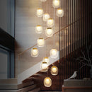 Axyaa Modern Crystal Chandelier, Luxury Gold LED Light Fixture for Dining Room and Hallways