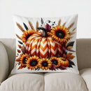 Axyaa Halloween Pumpkins & Wreath Decor Pillow Cover for Sofa, Bedroom, Car