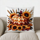 Axyaa Halloween Pumpkins & Wreath Decor Pillow Cover for Sofa, Bedroom, Car, Cushion Cover