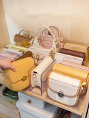 Axyaa Handbag Divider Shelf: Wardrobe Storage Rack for Bags - Cabinet Organizer Display Case