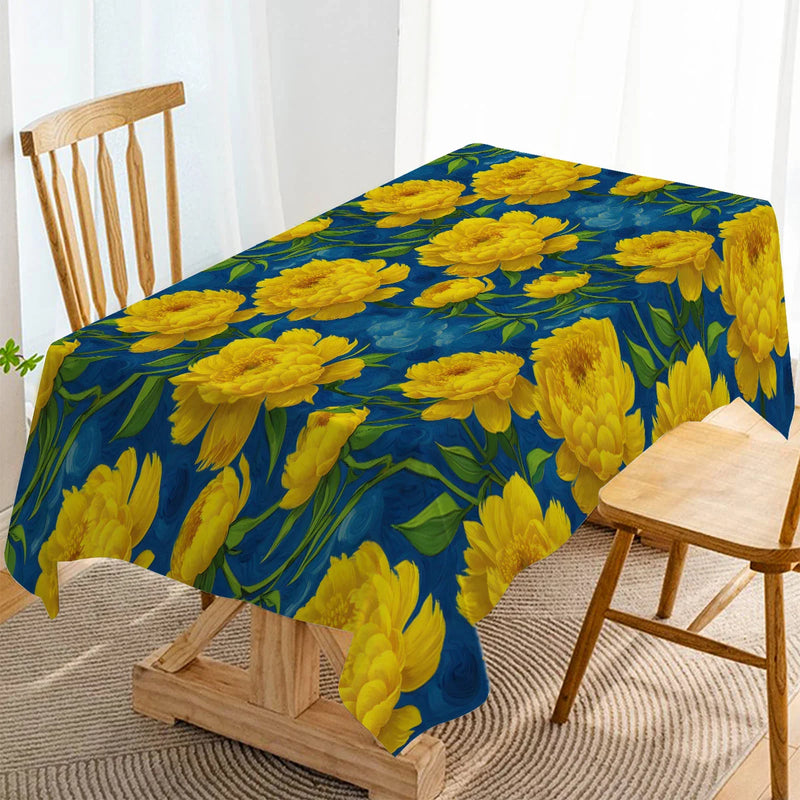 Axyaa Floral Waterproof Tablecloth for Home Decor