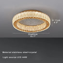 Axyaa Dimmable Crystal Ceiling Lamp for Elegant Living Room & Bedroom Decor