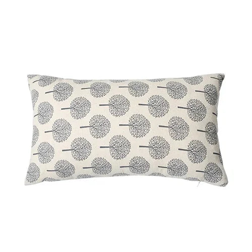Axyaa White Linen Print Cushion Cover for Living Room and Bedroom