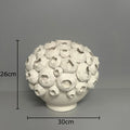 Axyaa White Floral Ceramic Vase Desk Decoration Minimalist Room Decor Aesthetic Flower Arrangement
