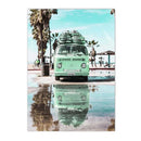 Axyaa Seaside Coconut Tree Canvas Painting: Nordic Beach Wall Art Print