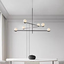 Axyaa Nordic Metal Chandelier Glass Pendant Light