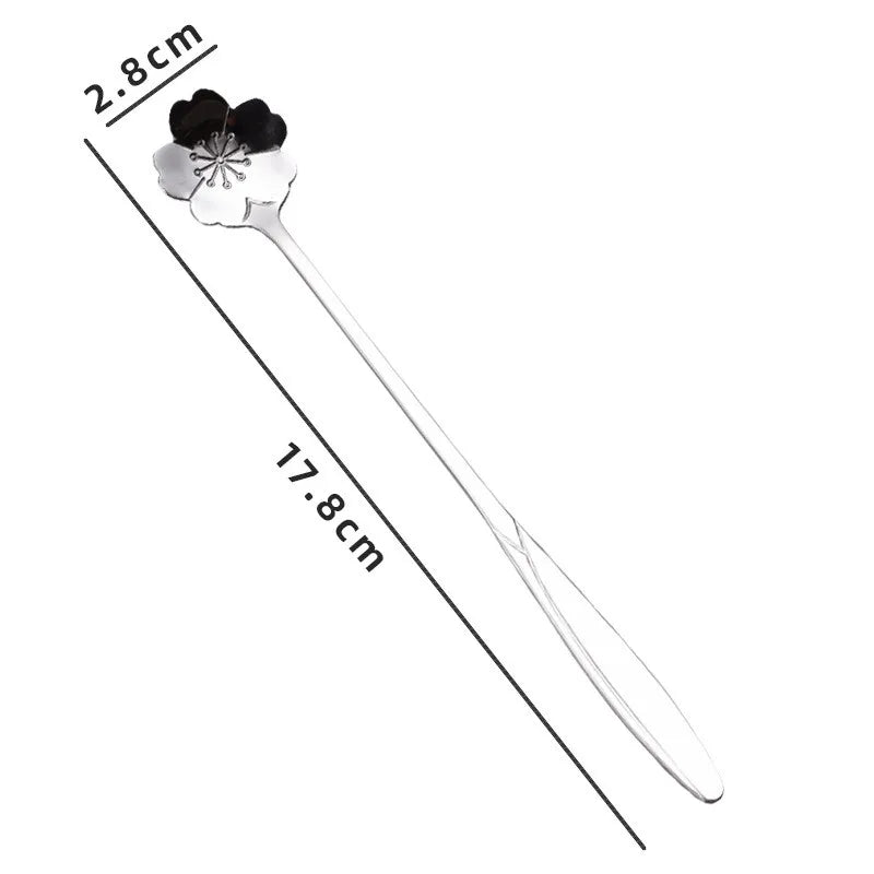 Axyaa Stainless Steel Long Handle Mini Spoon for Dessert Coffee Ice Cream