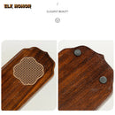 Axyaa Solid Wood Walnut Plum Blossom Dry Bubble Tray for Tea Soaking