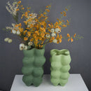 Axyaa Geometric Resin Vase Sculpture Handmade Art Furnishings Bouquet Holder