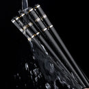 Axyaa Metal Chopsticks Set of 5 Pairs Reusable Korean Sushi Sticks Alloy Tableware