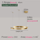 Axyaa LED Round Ring Chandelier for Dining and Living Room