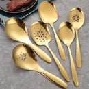 Axyaa Stainless Steel Serving Spoon Colander - Wide-mouthed, Catering Quality