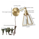 Axyaa Glass LED Wall Sconce Lamp Pull Chain Switch Night Light