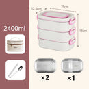 Axyaa Stainless Steel Lunch Box Set with Heat Retention for Office & Students