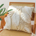 Axyaa Tufted Cushion Cover With Tassel - Mori Style Decorative Pillowcase