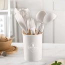 Axyaa Silicone Kitchen Utensils Set with Wooden Handle - Cooking Tools & Egg Beaters