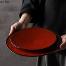 Axyaa High Foot Ceramic Dinner Plate Set - Premium Tableware for Dining & Entertaining