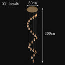 Axyaa Crystal Chandelier Pendant Light for Living Room Bedroom Ceiling, Luxury Indoor Lighting