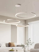 Axyaa Modern LED Semicircle Chandelier for Living Room Home Lighting Fixtures