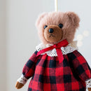 Axyaa Plush Bird & Bear Couple Christmas Tree Hanging Decor