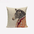 Axyaa Cute Animal Linen Cushion Cover 45*45cm for Child Sofa Home deco