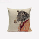 Axyaa Cute Animal Linen Cushion Cover 45*45cm for Child Sofa Home deco