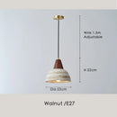 Axyaa Nordic Wood Chandelier Pendant Light Home Decor Modern Ceramic Lamp