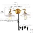 Axyaa 2-Light LED Wall Sconce with Pull Chain Switch for Coffee Bar, Bedroom, Bathroom