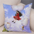 Axyaa Fairy Tale World Pillowcase: Cartoon Pattern Decor for Living Room or Children's Room