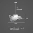 Axyaa Designer Acrylic Flower Chandelier LED Pendant Lamps for Indoor Lighting