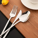 Axyaa Stainless Steel Cutlery Set - Fork Spoon Knife Dinnerware Flatware