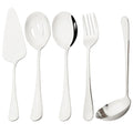 Axyaa Black Flatware Serving Set - 7Pcs Buffet Catering Utensils Kit