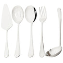 Axyaa Black Flatware Serving Set - 7Pcs Buffet Catering Utensils Kit
