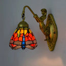 Axyaa Nordic Tiffany Stained Glass Wall Lamp for Bedroom and Balcony