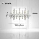 Axyaa Black White Beads Chandelier Moon Tears Pendant Luxury Kitchen Hanging Lamp