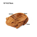 Axyaa Rattan Fruit Plate - Multipurpose Woven Animal Style Storage Tray