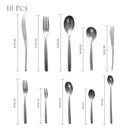 Axya Stainless Steel Cutlery Set, Knife Fork Spoon, Retro Frosted Silver Finish