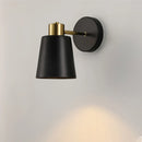 Axyaa Adjustable Wall Sconce LED Lamp for Bedroom Study, Vintage Black Brass Fixtures