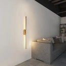 Axyaa Linear Tube LED Wall Lamp Black Gold Sconce