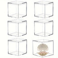 Axyaa Clear Acrylic Cube Storage Box 10x10x10cm Transparent Display Organizer