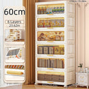 Axyaa Foldable Flip-Top Storage Cabinet: 3-6 Tier Kitchen/Bathroom/Living Room Organizer