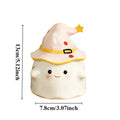 Axyaa Cute Ghost Mug with Lid, Ceramic Halloween Coffee Cup, Holiday Gift