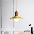 Axyaa Nordic Copper Wood LED Pendant Lamp - Modern Hanging Light Fixtures